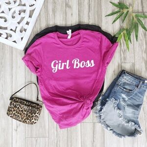 NEW Girl boss soft shirt top graphic women
